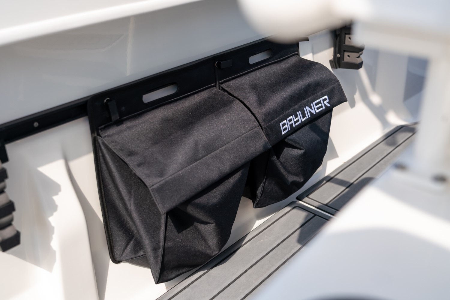 storage bags on the Trophy T22CC fishing boat