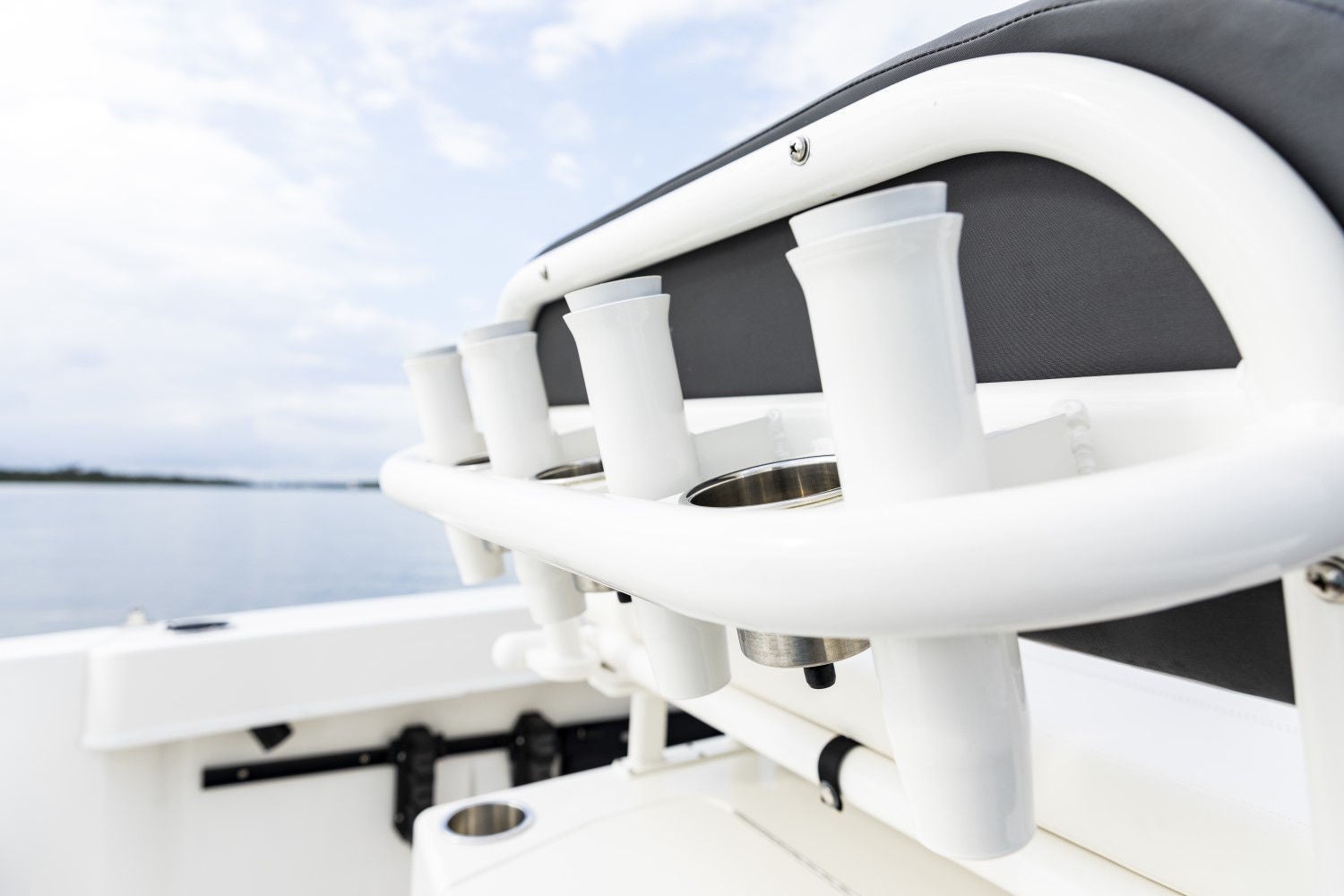 gunnel rod holders on the Trophy T20CC fishing boat