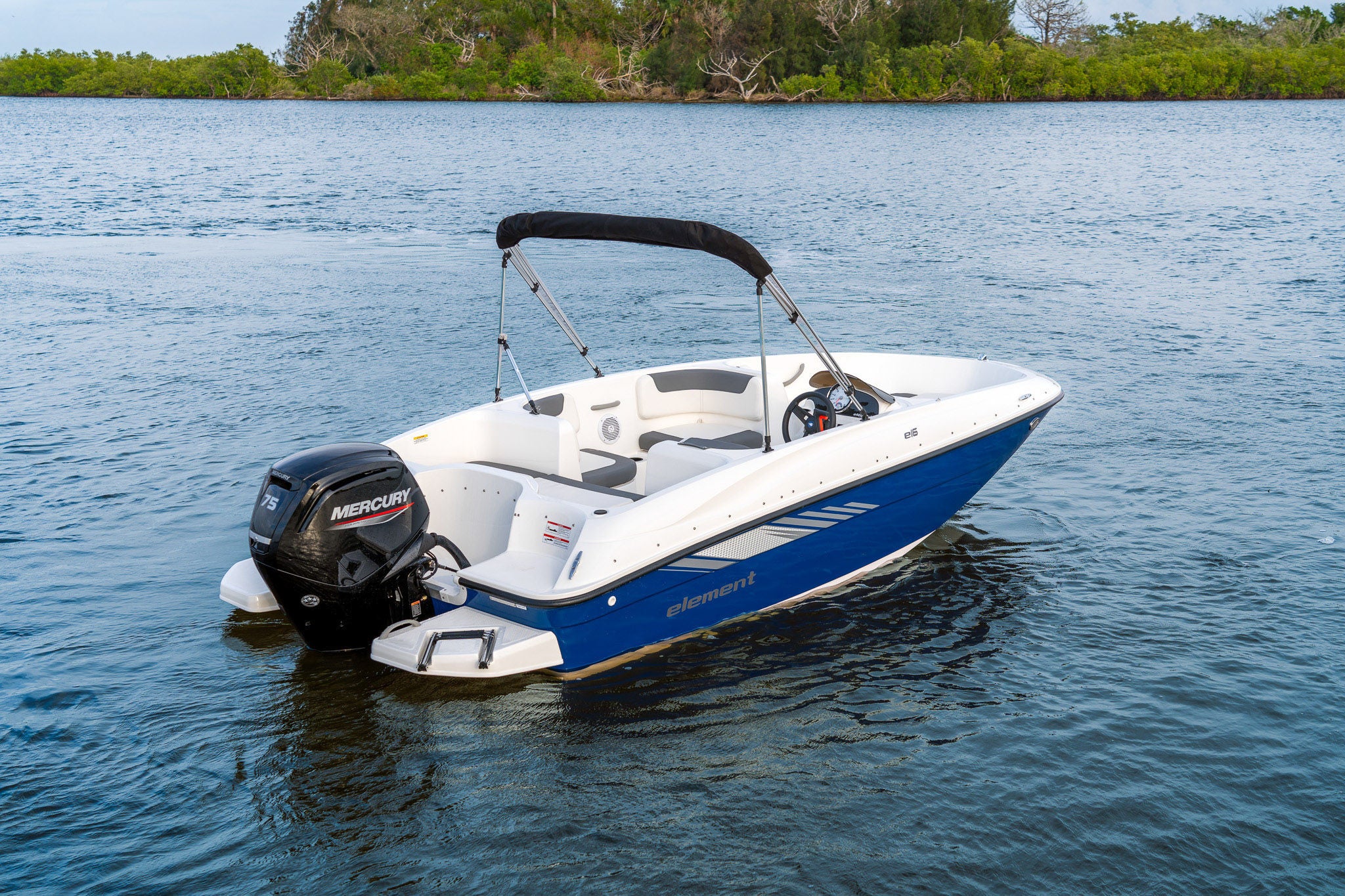 bayliner e16 profile three quarter rear