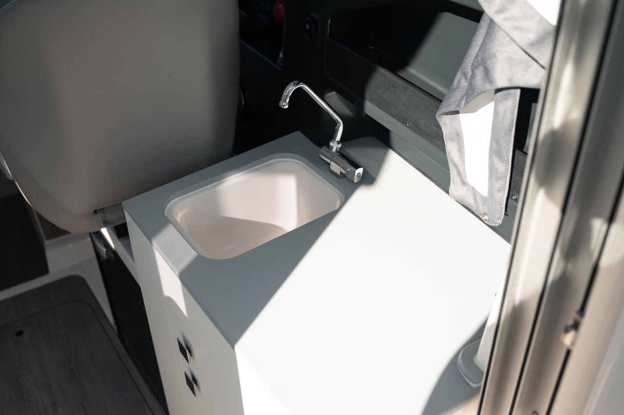 sink on the Trophy T23 Explorer Overnight boat