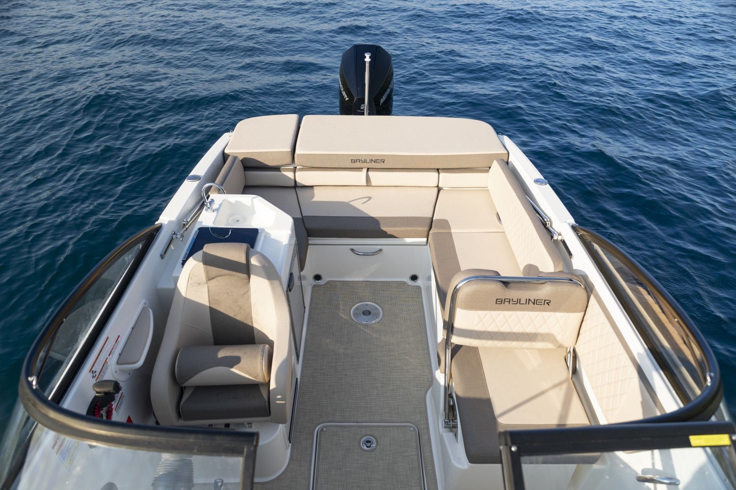 interior of the VR6 Cuddy overnight boat