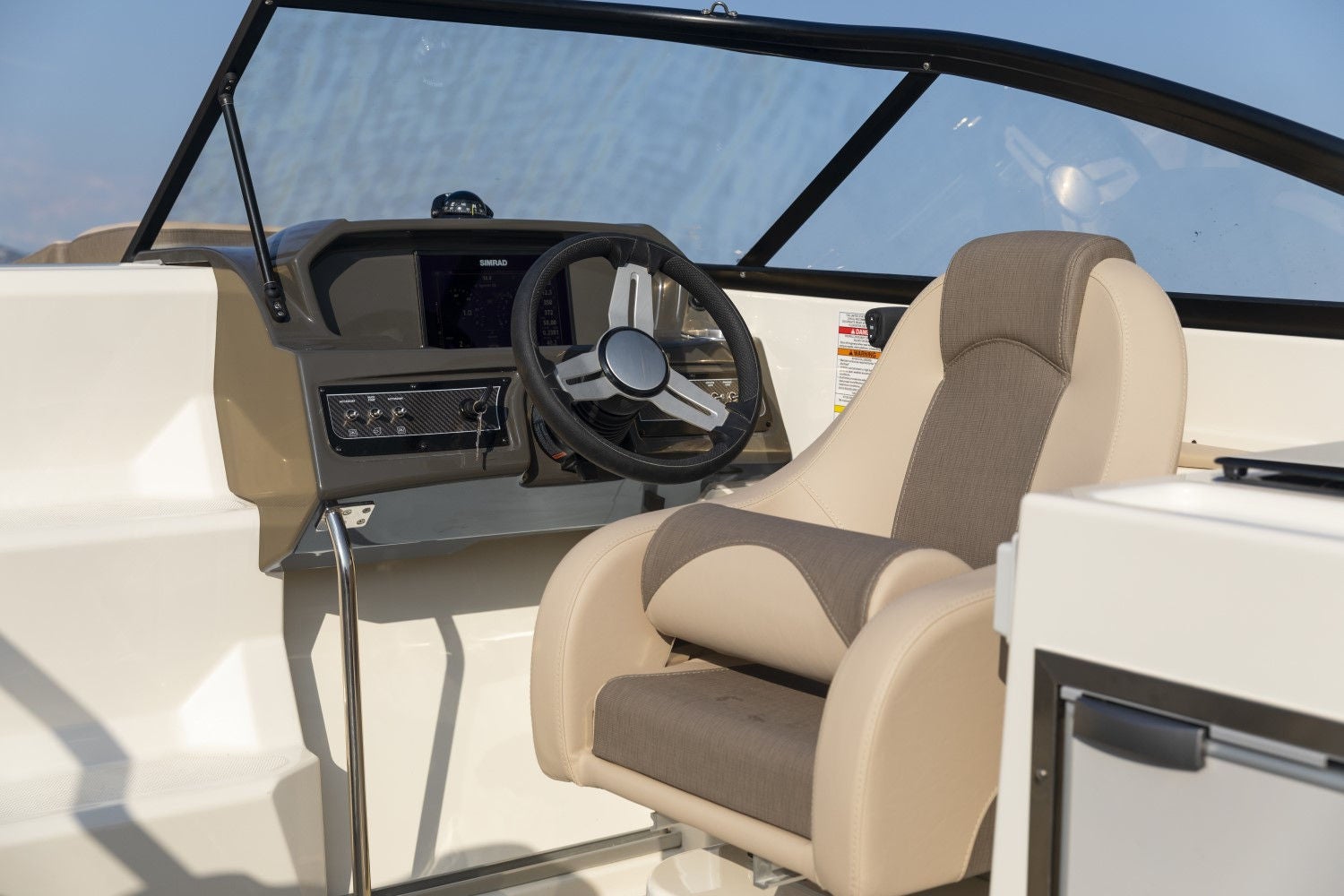 helm on the VR6 Cuddy overnight boat