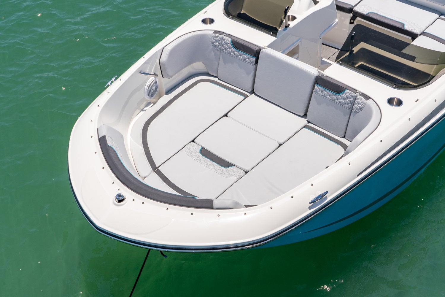 front seating on the M17 deck boat