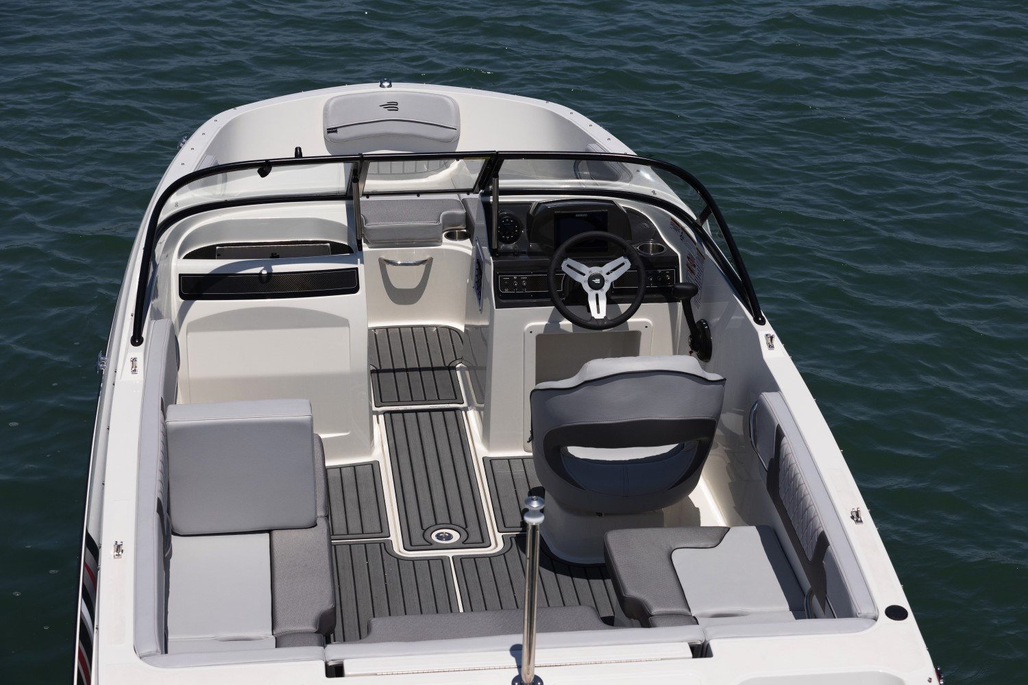 interior of the VR4 outboard bowrider boat