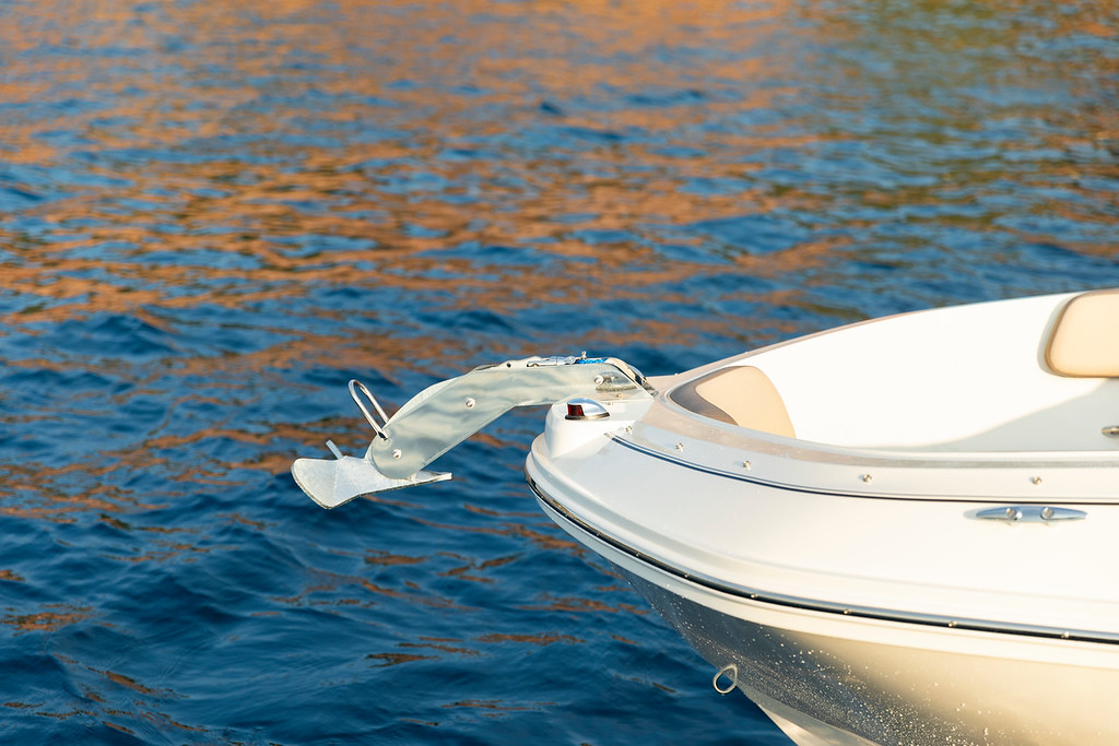 anchor on the front of the VR6 Bowrider boat